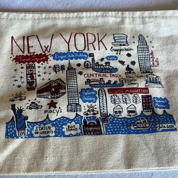 New without tags.  Julia Gash New York canvas zipper pouch. - Picture 2 of 5